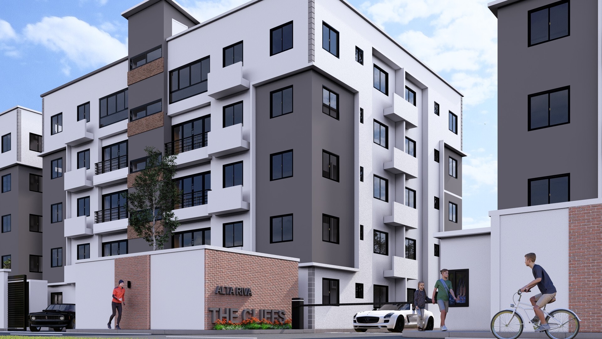 RES. ALTA RIVA THE CLIFFS.
Ubicación : Calle Juan López, Rep. Los 3 Ojos, SDE
Descripción: Fideicomiso Inmobiliario de 120 aptos., de 3 dormitorios, juegos infantiles y sendero ecológico.
